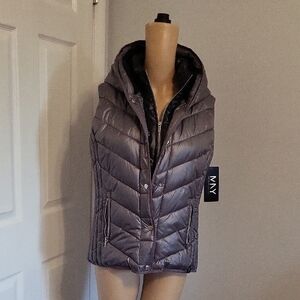 Marc New York Metallic Gray Puffer Jacket